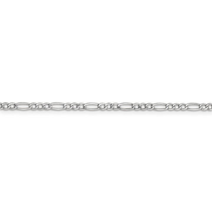 14k White Gold 2.50-mm Semi Solid Figaro Chain