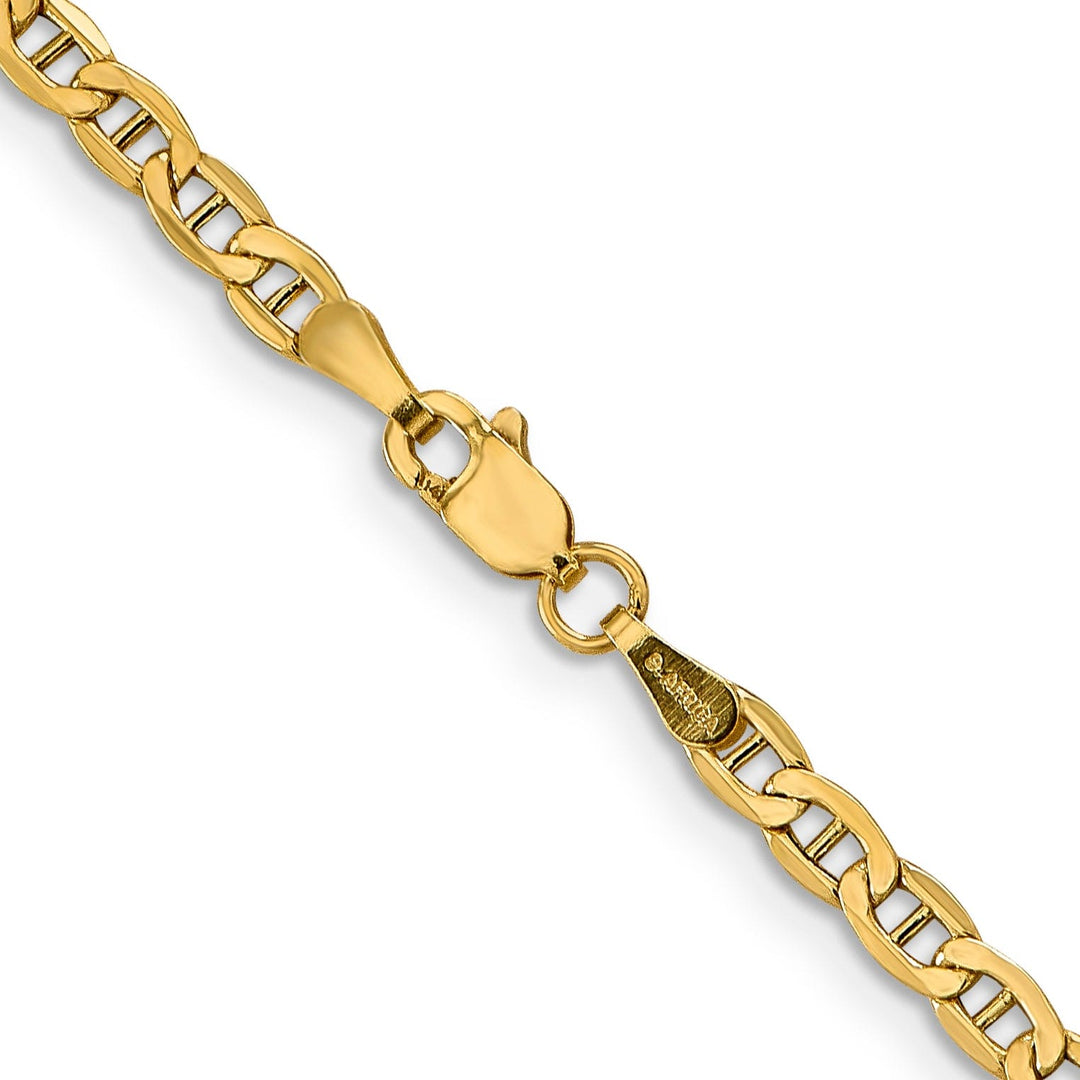 14k Yellow Gold 3.20-mm Semi Solid Anchor Chain