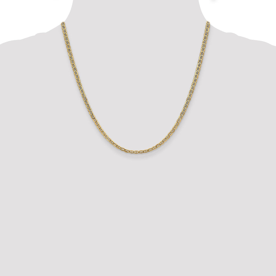 14k Yellow Gold 3.20-mm Semi Solid Anchor Chain