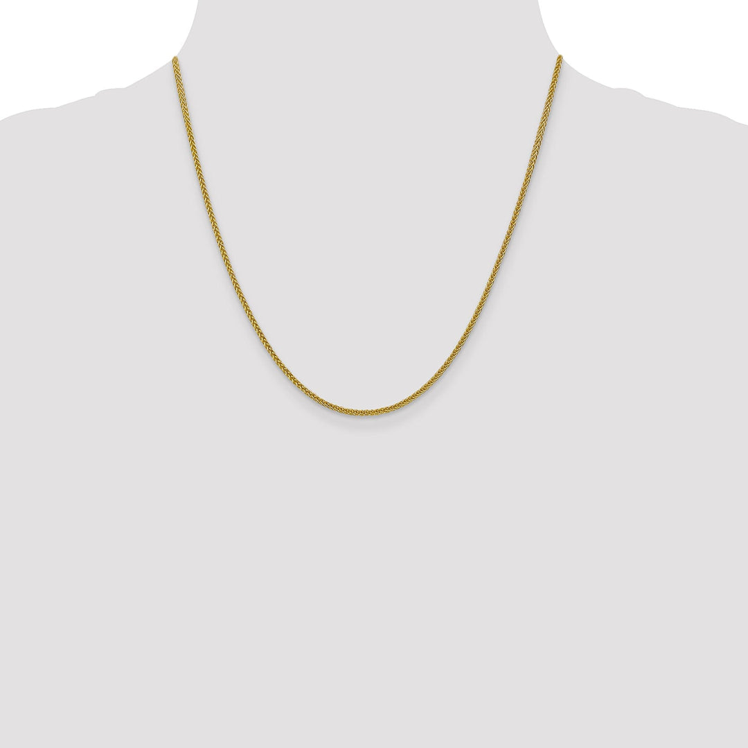 14k Yellow Gold 2.00mm Light Weight Wheat Chain