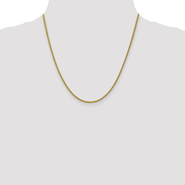 14k Yellow Gold 2.00mm Light Weight Wheat Chain