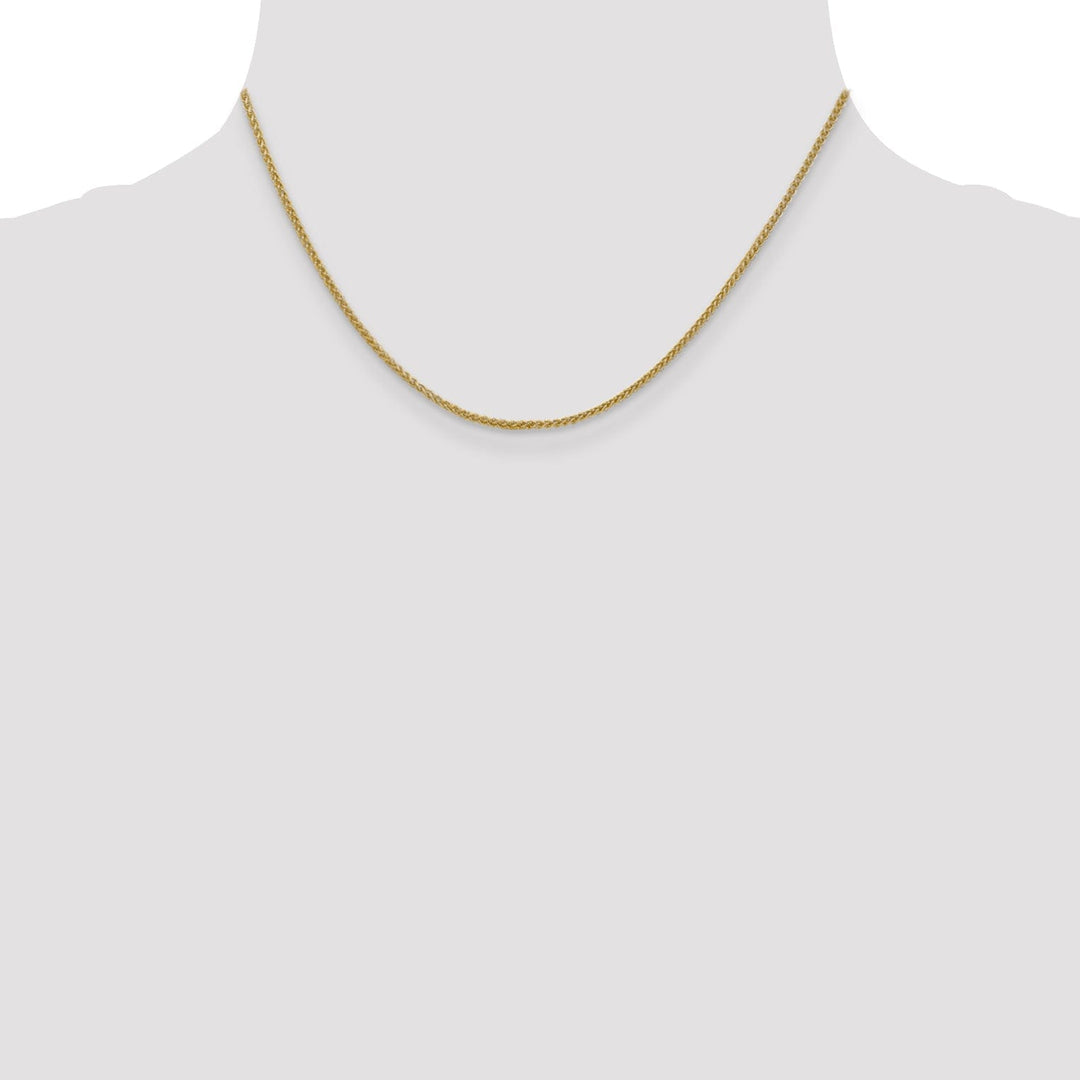 14k Yellow Gold 1.45mm Light Weight Wheat Chain