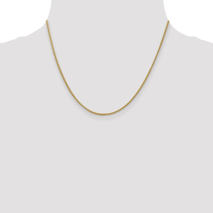 14k Yellow Gold 1.45mm Light Weight Wheat Chain