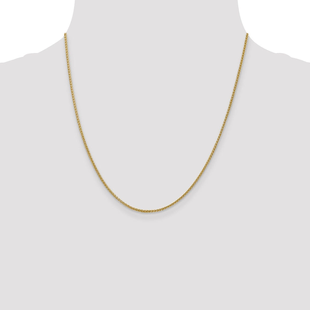 14k Yellow Gold 1.45mm Light Weight Wheat Chain