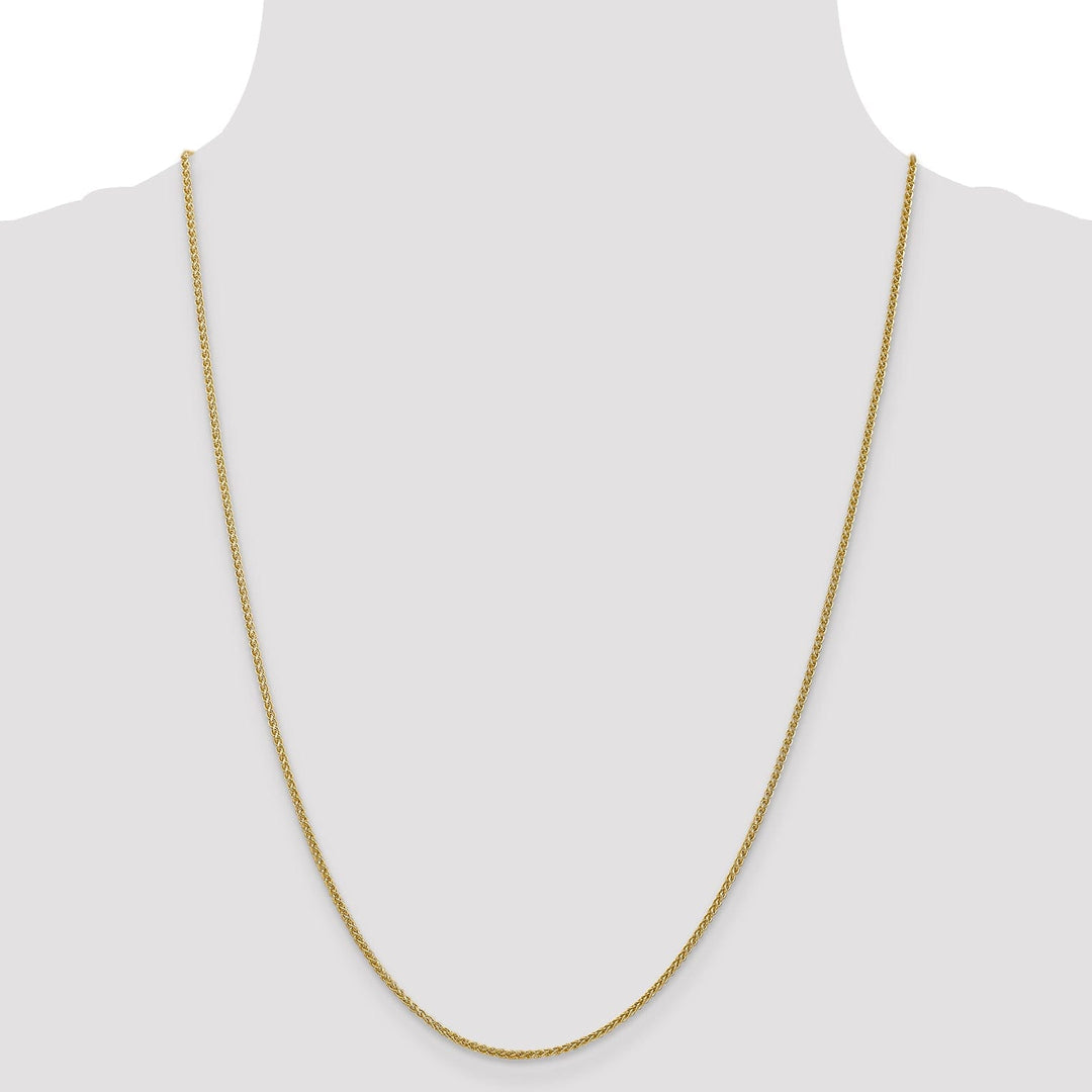 14k Yellow Gold 1.45mm Light Weight Wheat Chain