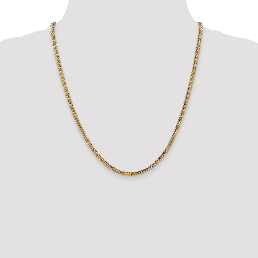 14k Yellow Gold 3.00m Semi Solid Franco Chain