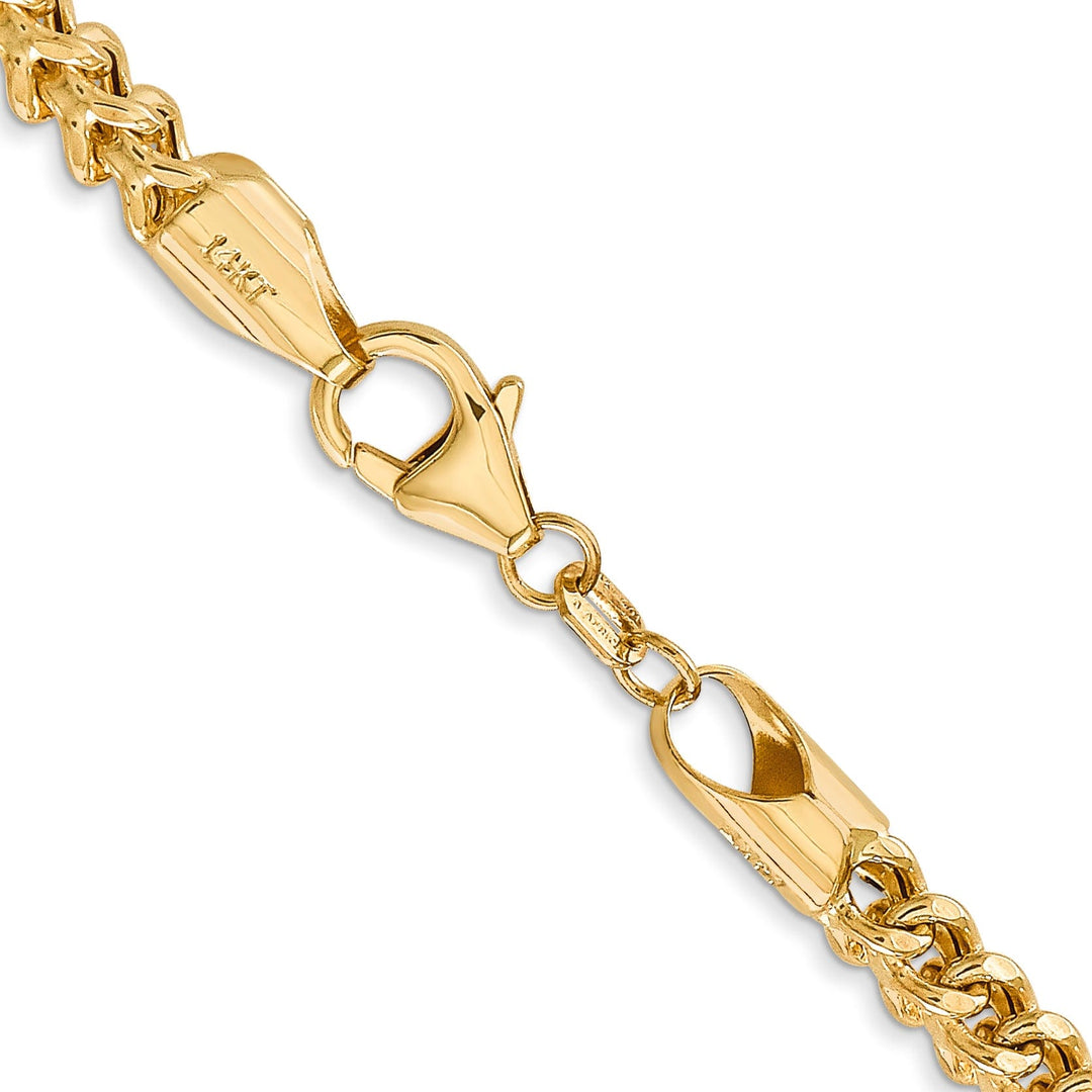 14k Yellow Gold 3.70m Semi Solid Franco Chain