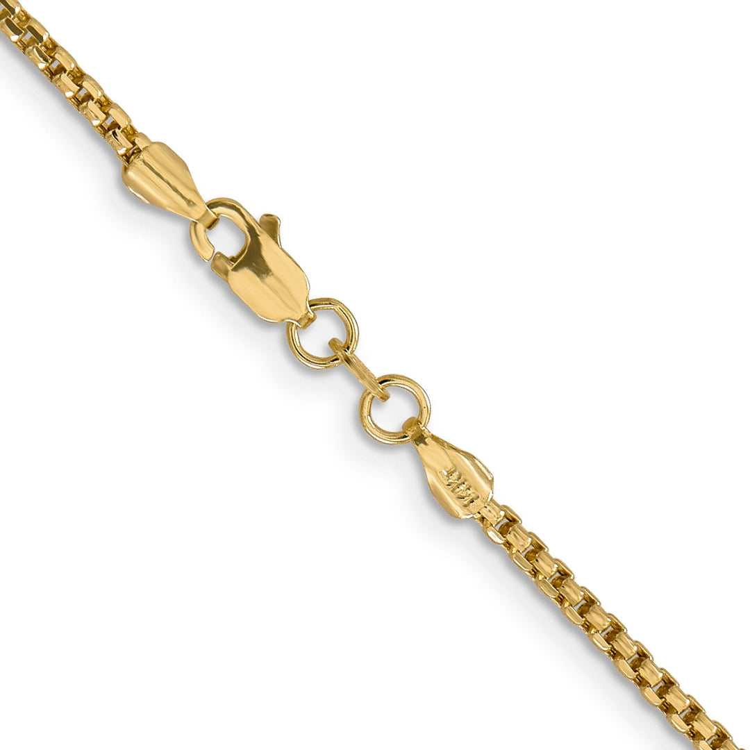 14k Yellow Gold 1.75mm Hollow Round Box Chain