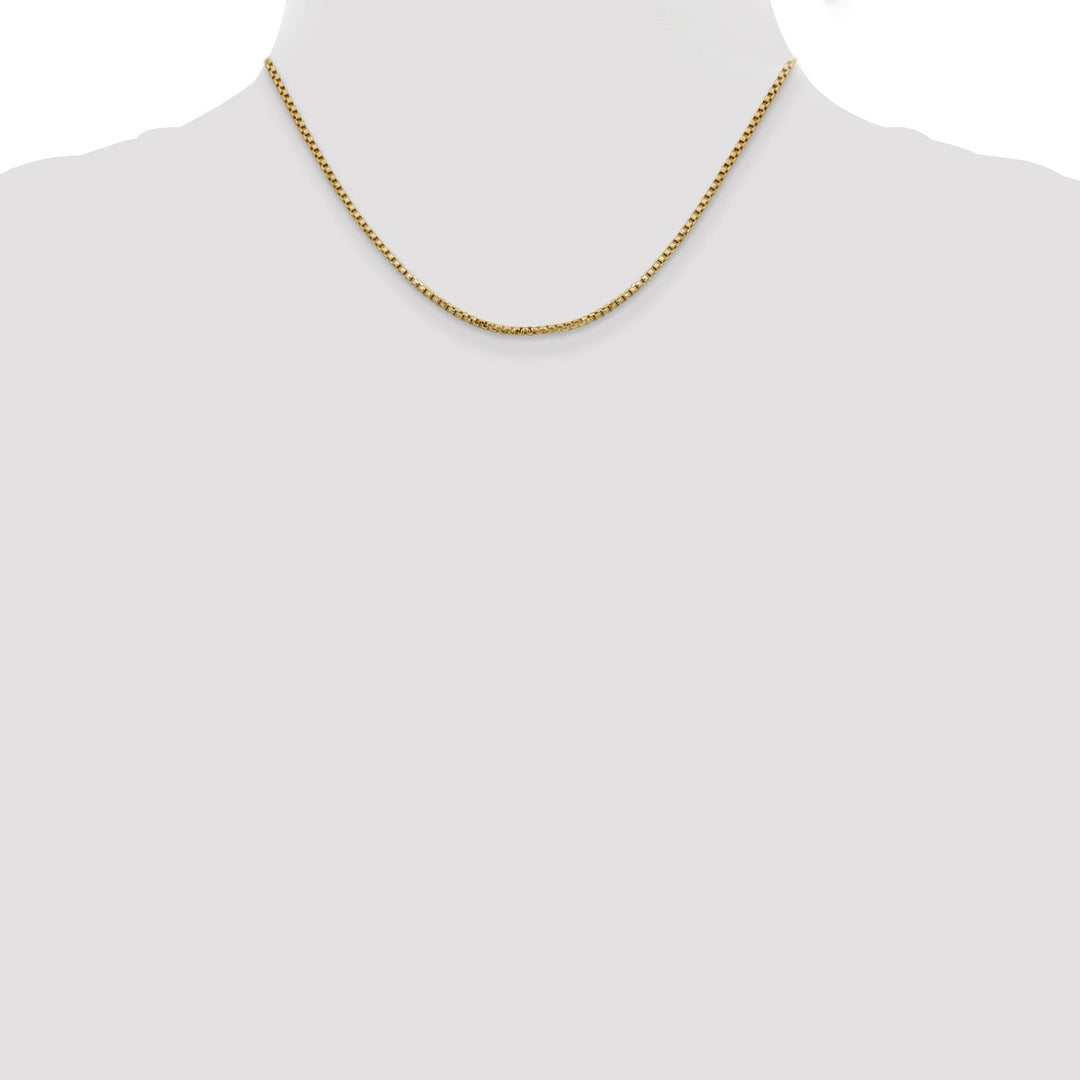 14k Yellow Gold 1.75mm Hollow Round Box Chain