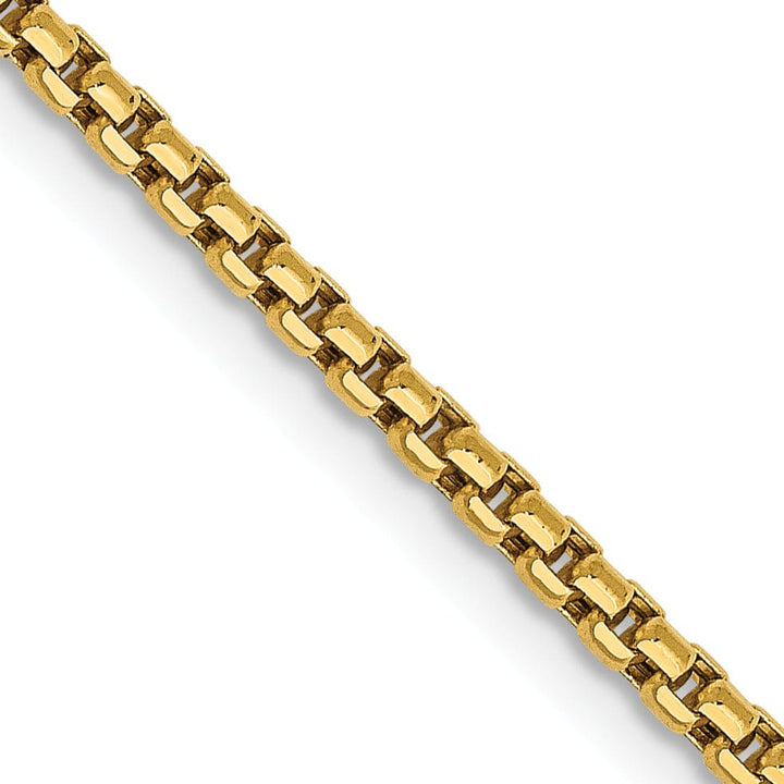 14k Yellow Gold 1.75mm Hollow Round Box Chain