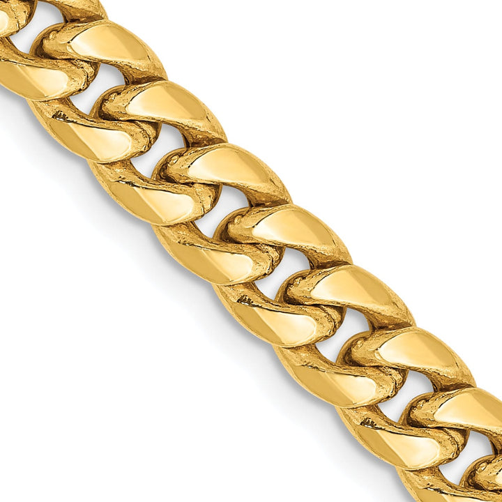 14k Yellow Gold 6.00mm Hollow Cuban Link Chain