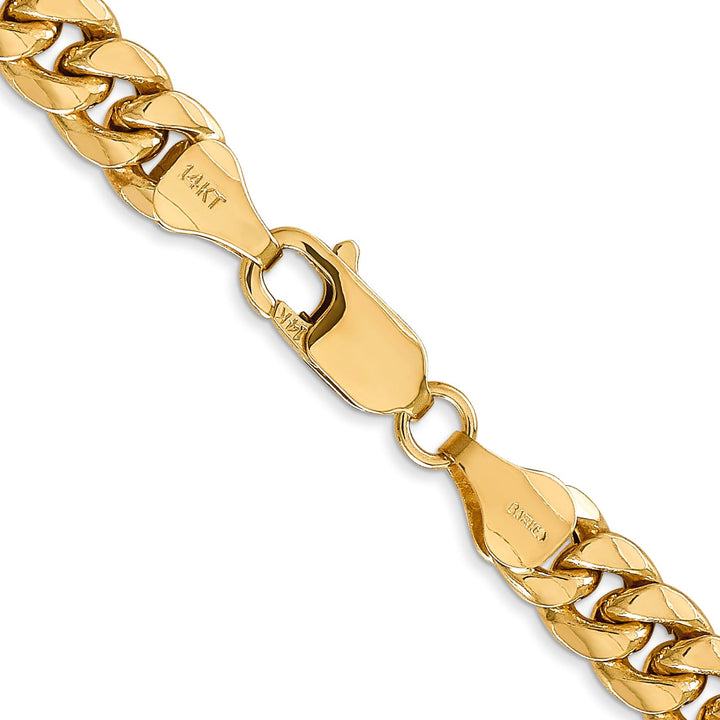 14k Yellow Gold 6.75mm Hollow Cuban Link Chain