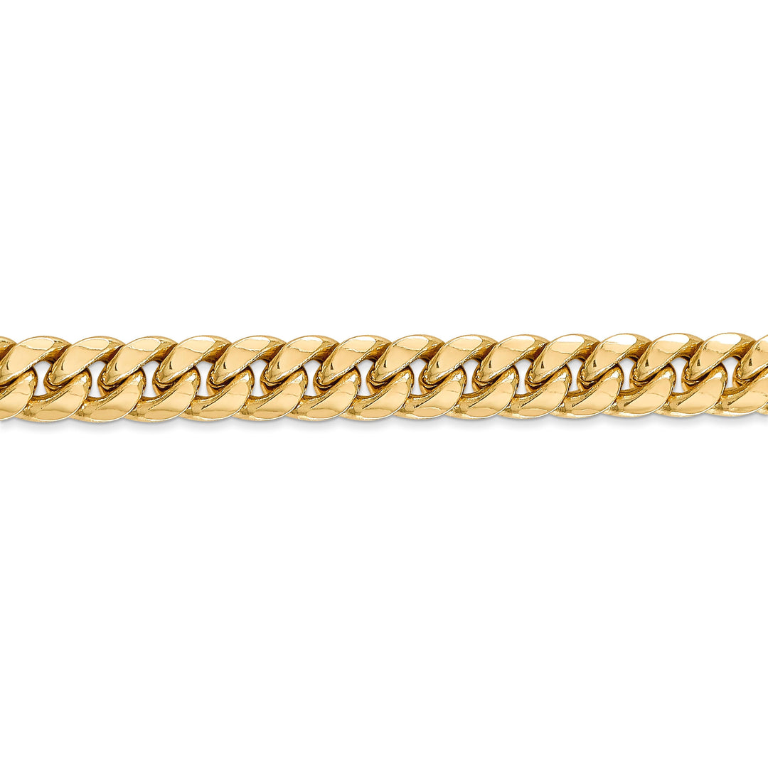 14k Yellow Gold 7.30mm Hollow Cuban Link Chain