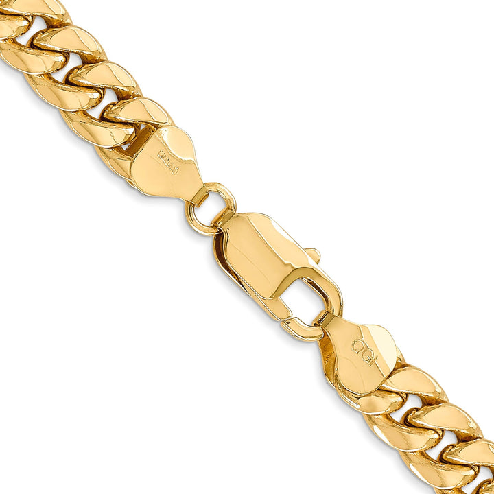 14k Yellow Gold 7.30mm Hollow Cuban Link Chain