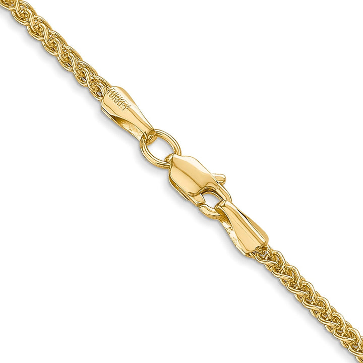 14k Yellow Gold 2.00-mm Hollow Wheat Chain