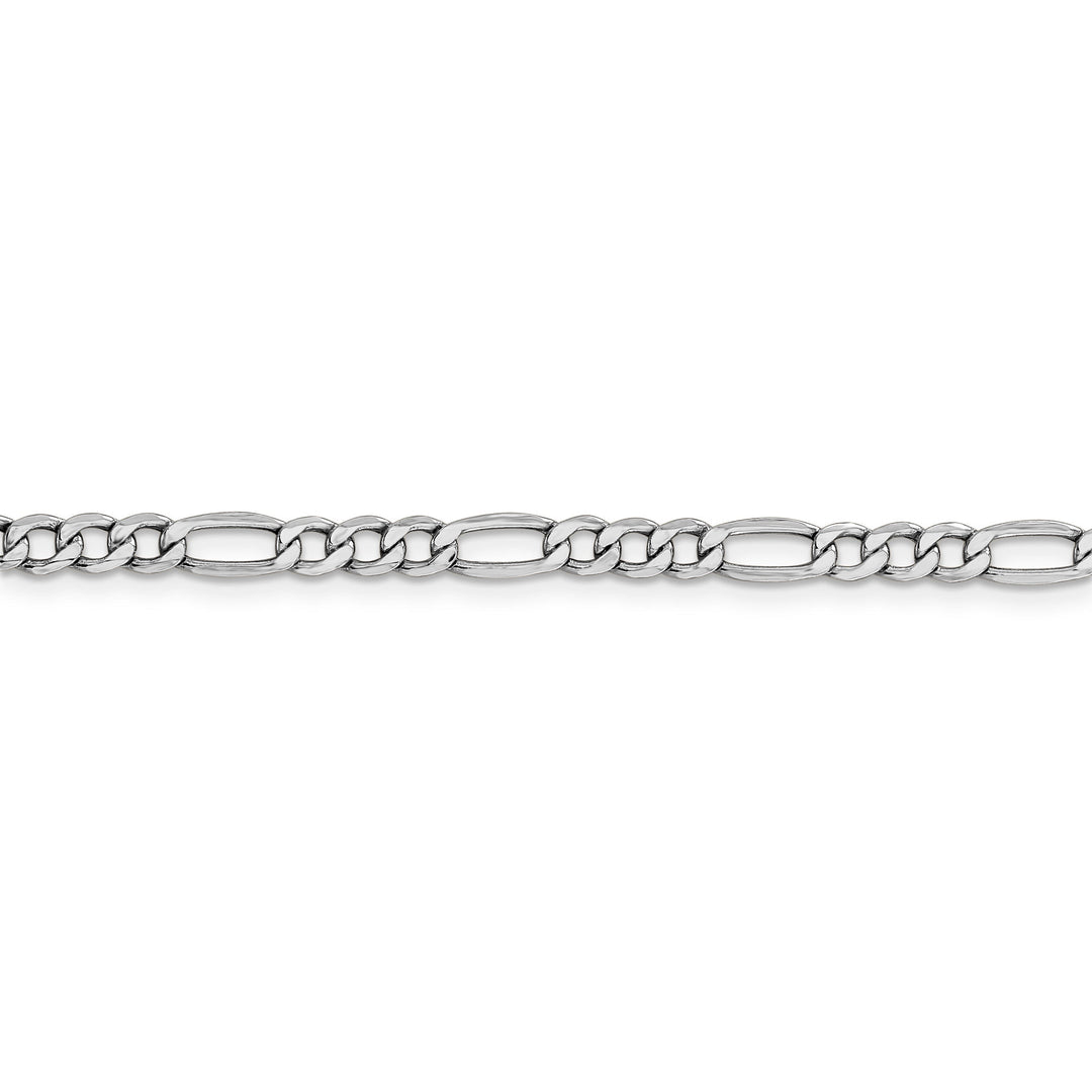 14k White Gold 4.75-mm Semi Solid Figaro Chain