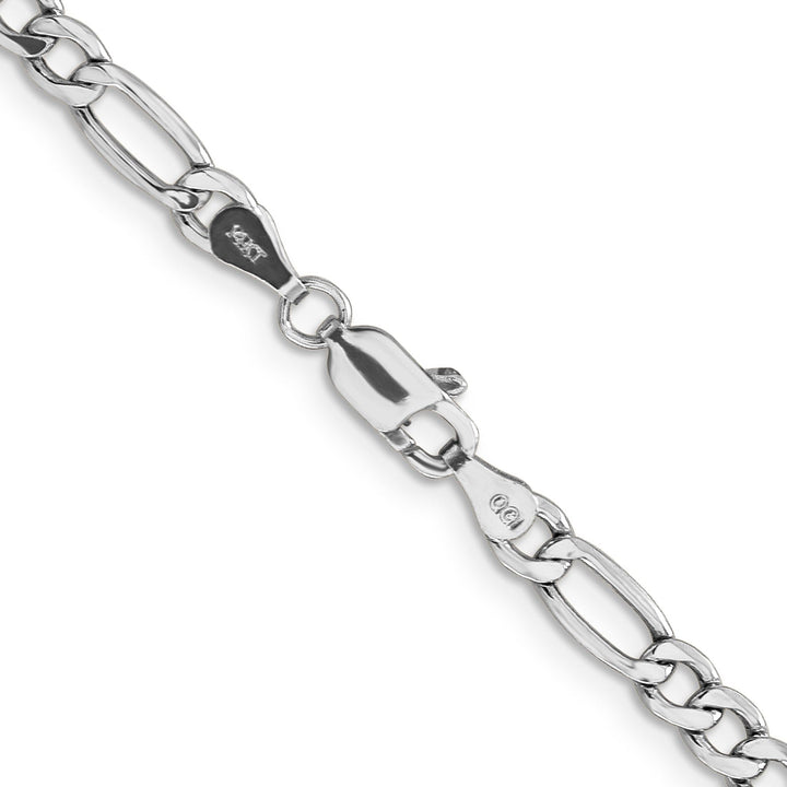 14k White Gold 4.75-mm Semi Solid Figaro Chain