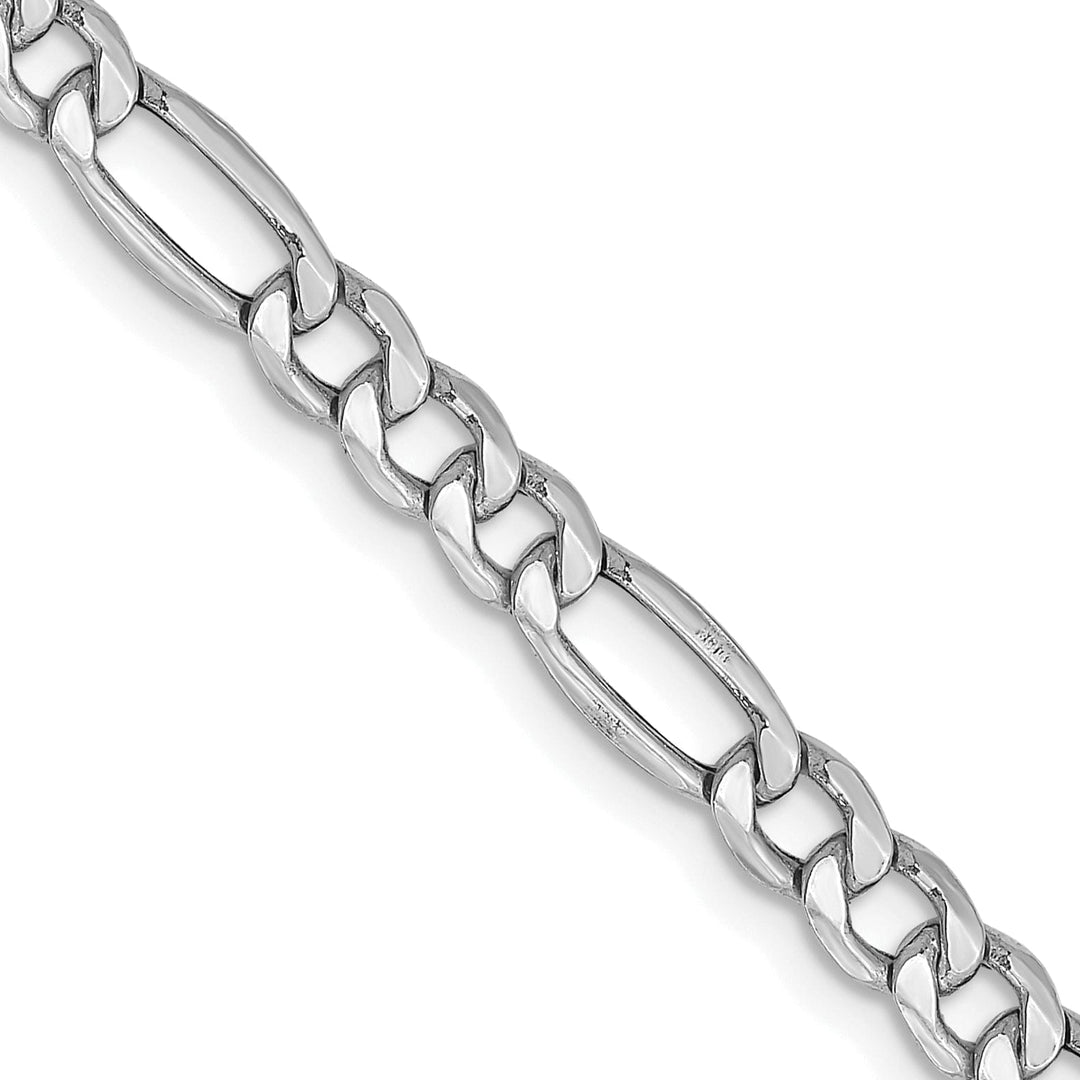 14k White Gold 4.75-mm Semi Solid Figaro Chain