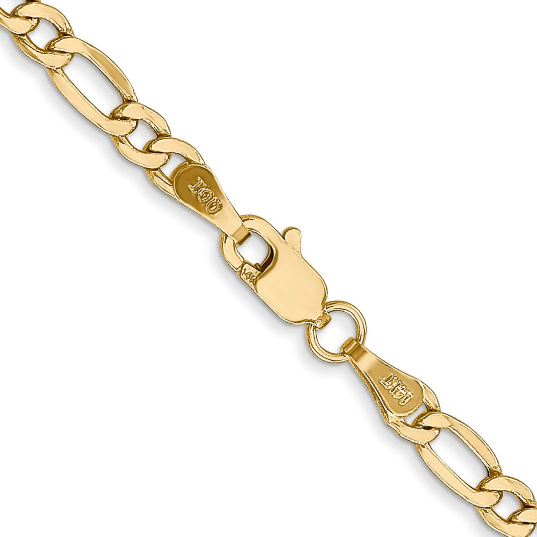 14k Yellow Gold 3.50-mm Semi Solid Figaro Chain