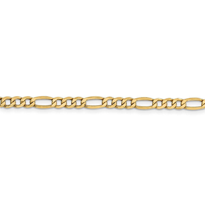 14k Yellow Gold 4.75mm Semi Solid Figaro Chain