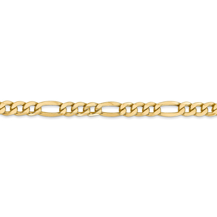 14k Yellow Gold 5.35-mm Semi Solid Figaro Chain