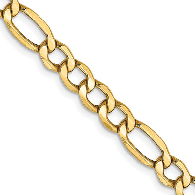 14k Yellow Gold 5.35-mm Semi Solid Figaro Chain at $ 301.9 only from Jewelryshopping.com