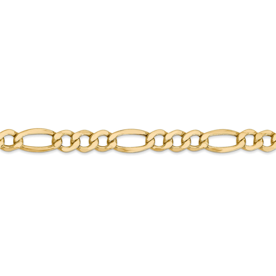 14k Yellow Gold 7.30-mm Semi Solid Figaro Chain