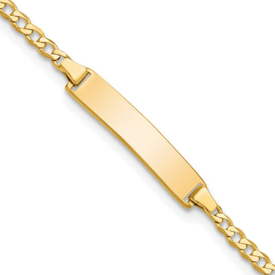 14K Yellow Gold Childrens Curb Link ID Bracelet at $ 184.51 only from Jewelryshopping.com