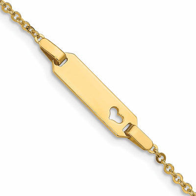 14K Childs Heart ID Bracelet at $ 214.02 only from Jewelryshopping.com