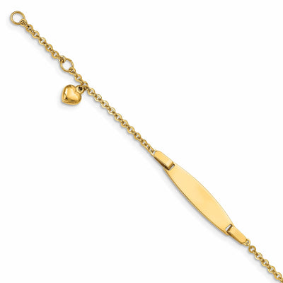 14k Heart Baby ID Bracelet at $ 197.94 only from Jewelryshopping.com