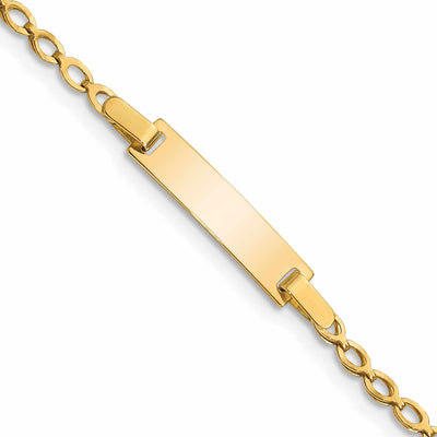 14k Polished Baby ID Bracelet at $ 194.91 only from Jewelryshopping.com