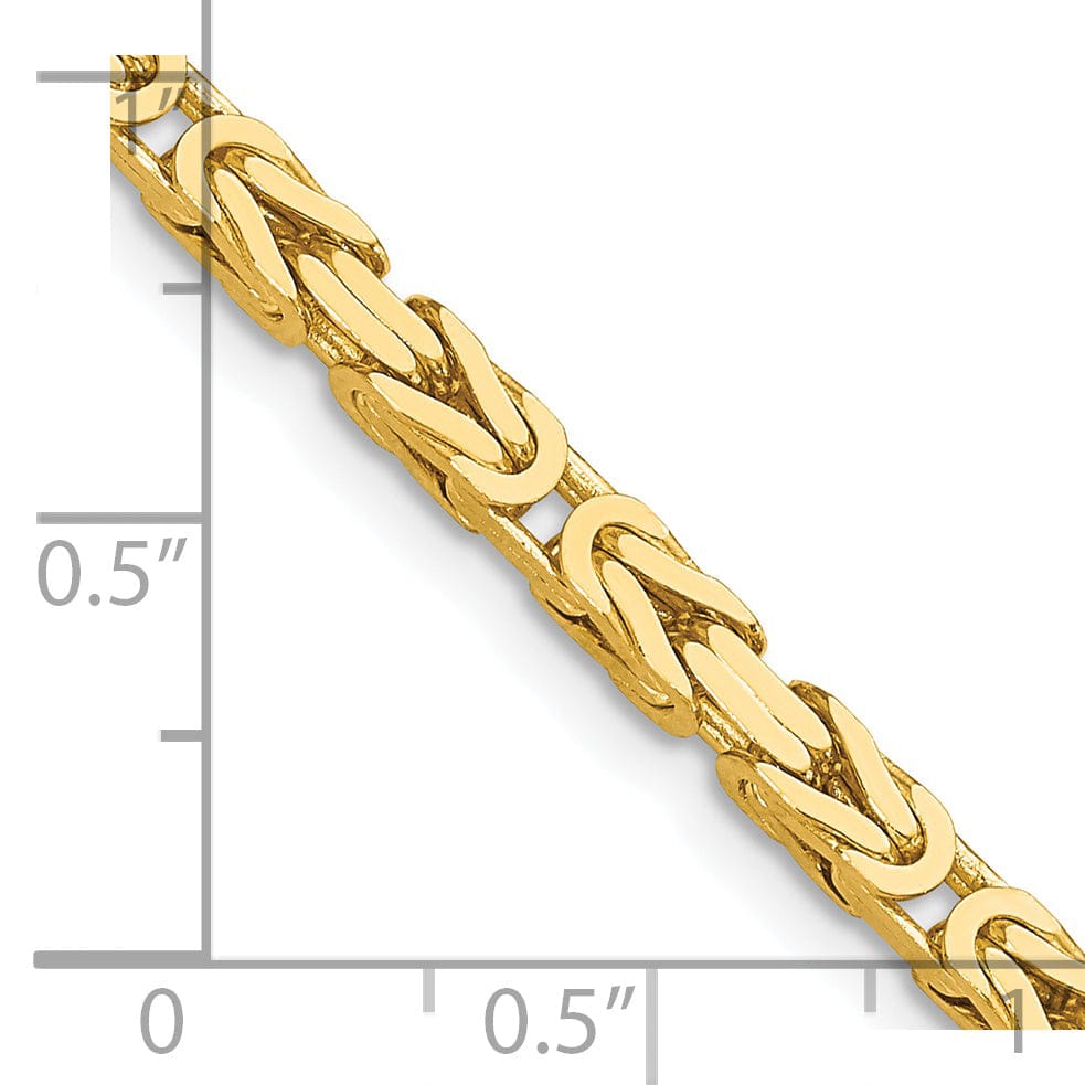 14k Yellow Gold Polish 3.25-mm Byzantine Chain