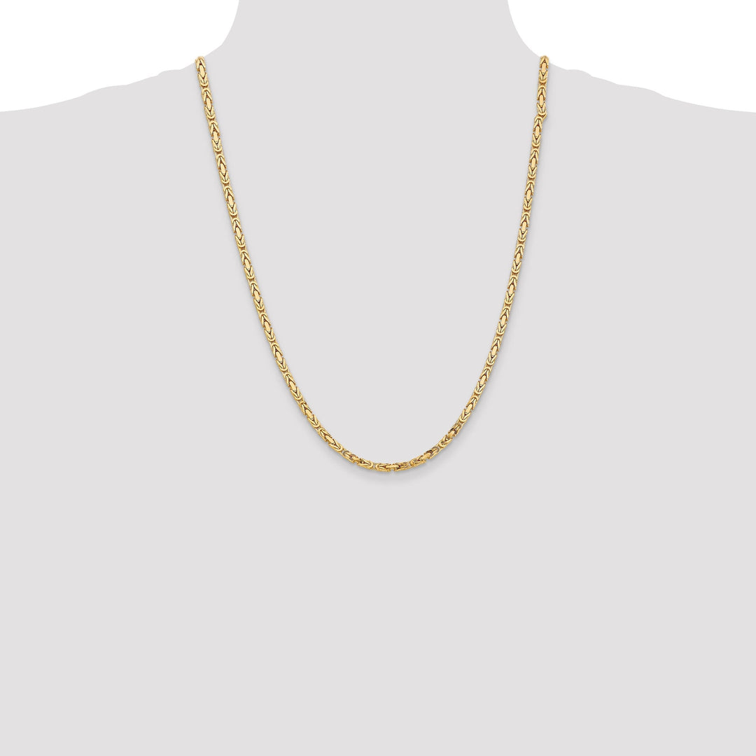 14k Yellow Gold Polish 3.25-mm Byzantine Chain