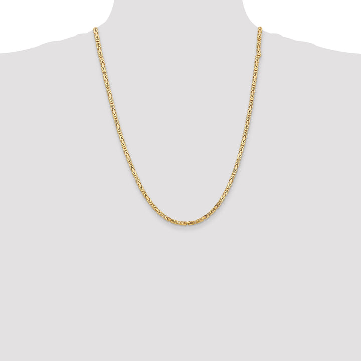 14k Yellow Gold Polish 3.25-mm Byzantine Chain