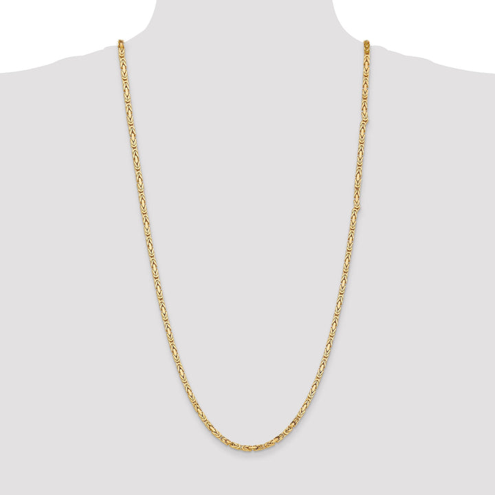 14k Yellow Gold Polish 3.25-mm Byzantine Chain