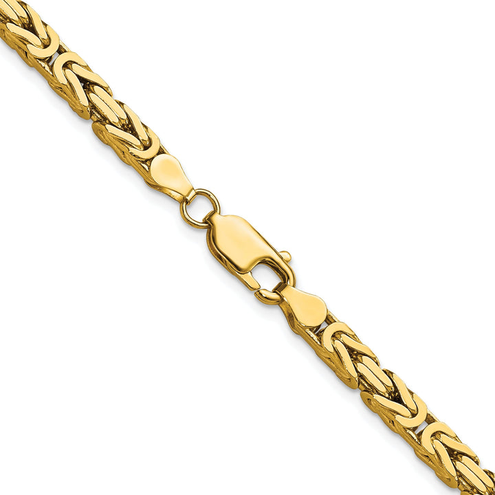 14k Yellow Gold Polish 4.00-mm Byzantine Chain