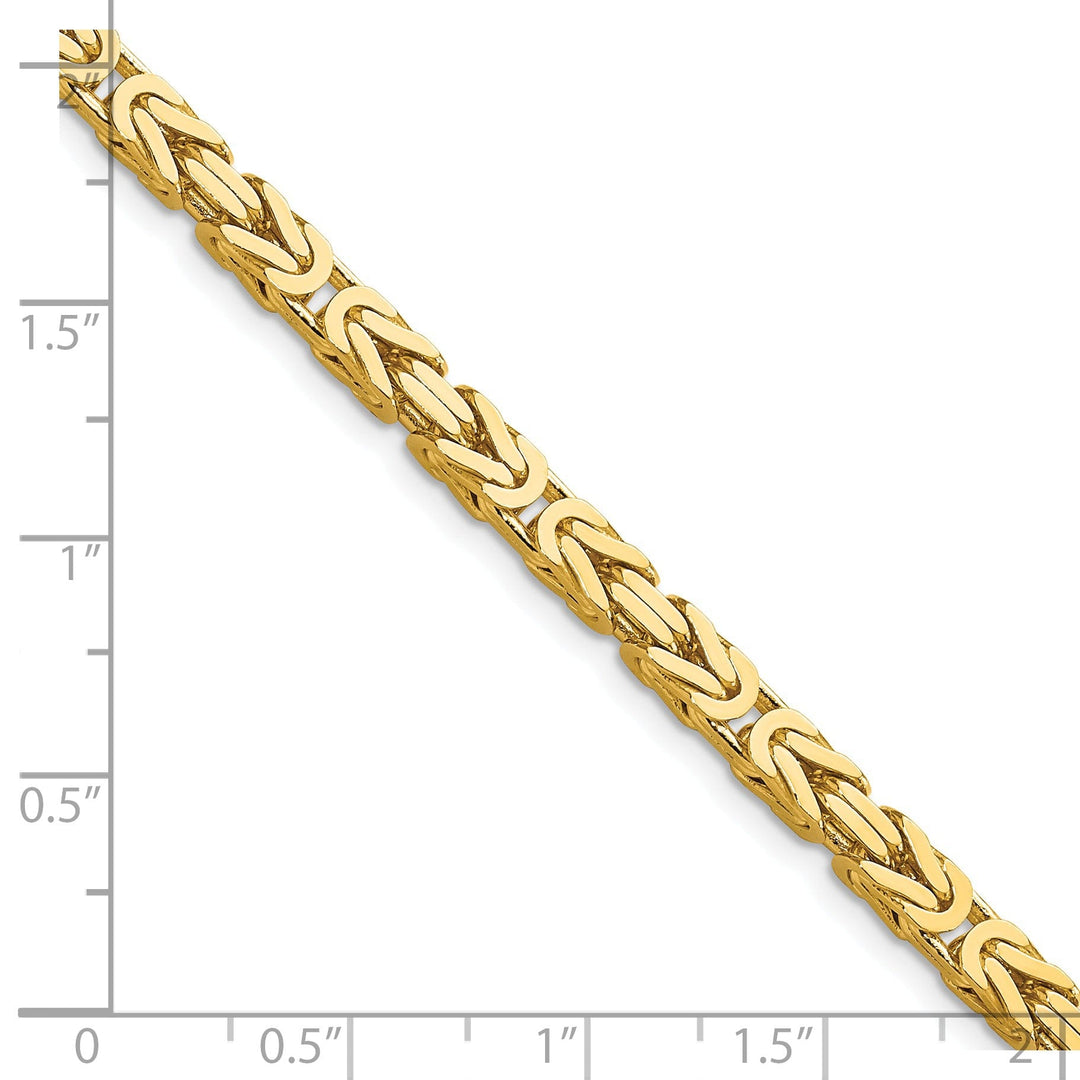 14k Yellow Gold Polish 4.00-mm Byzantine Chain