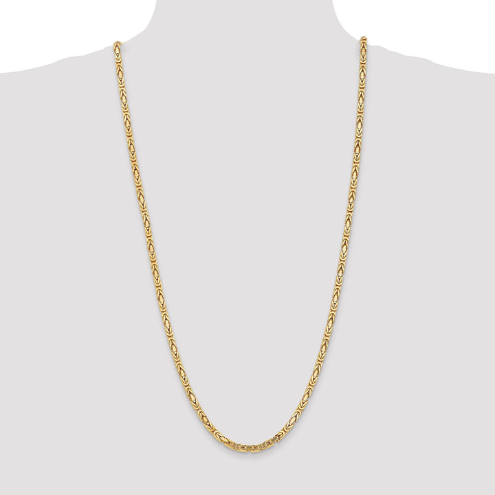 14k Yellow Gold Polish 4.00-mm Byzantine Chain