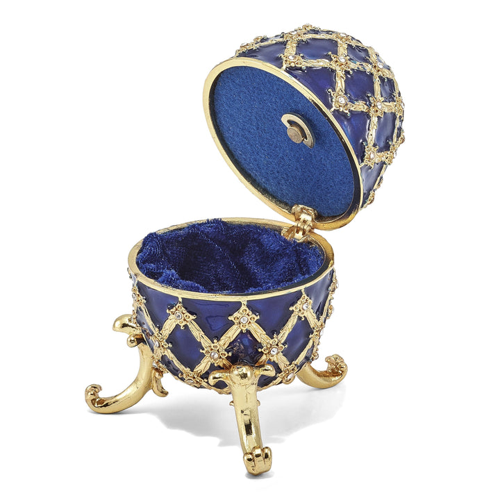 Bejewel GRAND ROYAL BLUE Color (Plays Unchained Melody) Musical Egg