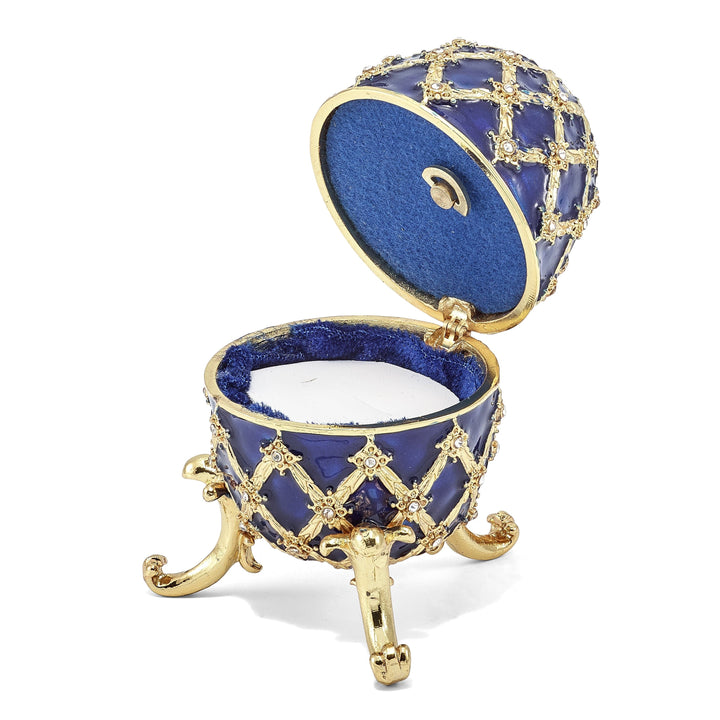 Bejewel GRAND ROYAL BLUE Color (Plays Unchained Melody) Musical Egg