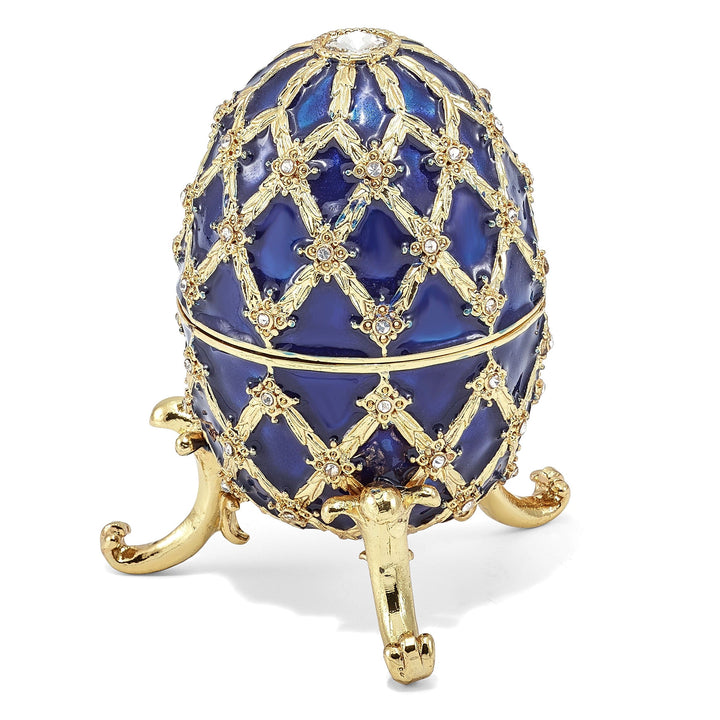 Bejewel GRAND ROYAL BLUE Color (Plays Unchained Melody) Musical Egg