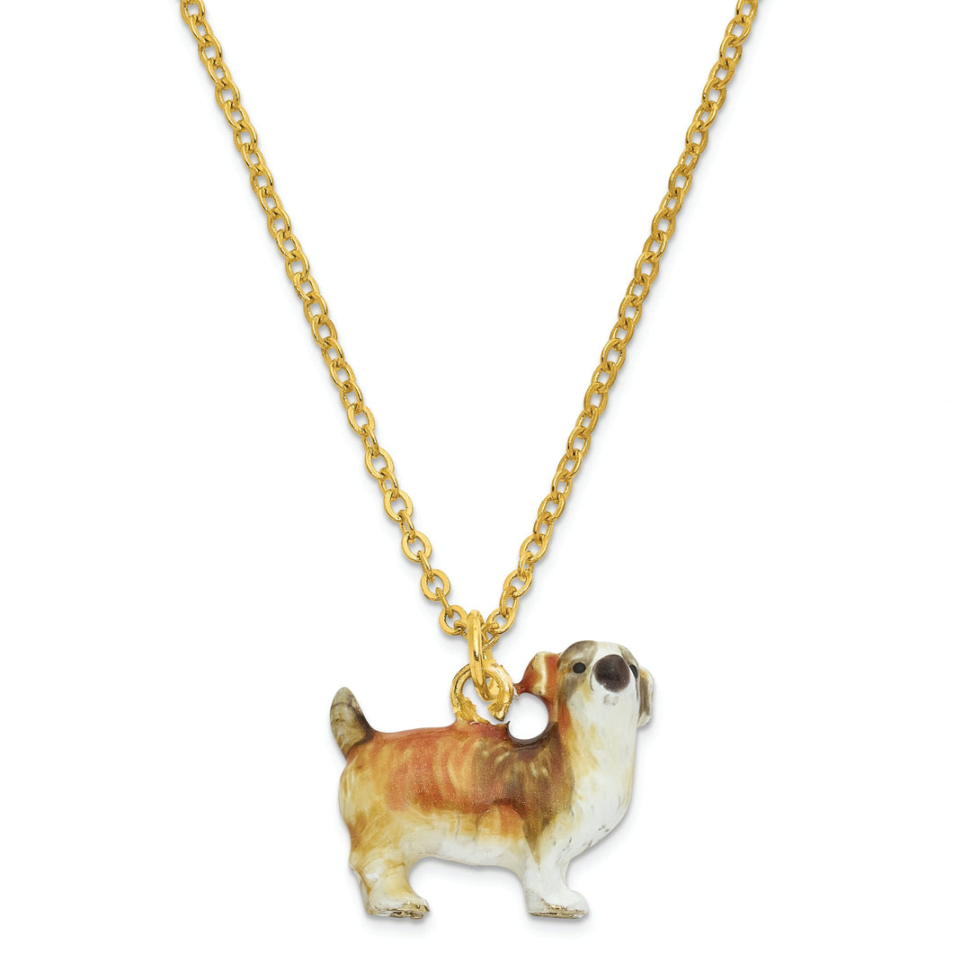 Bejeweled Pewter Multi Color Enamel Finish SALLY Shih Tzu Trinket Box