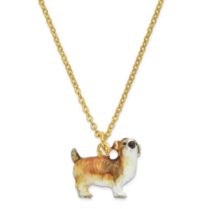 Bejeweled Pewter Multi Color Enamel Finish SALLY Shih Tzu Trinket Box