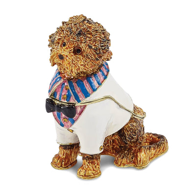 Bejeweled Multi Color Finish OLIVER Labradoodle in Shirt Trinket Box at $ 34.2 only from Jewelryshopping.com