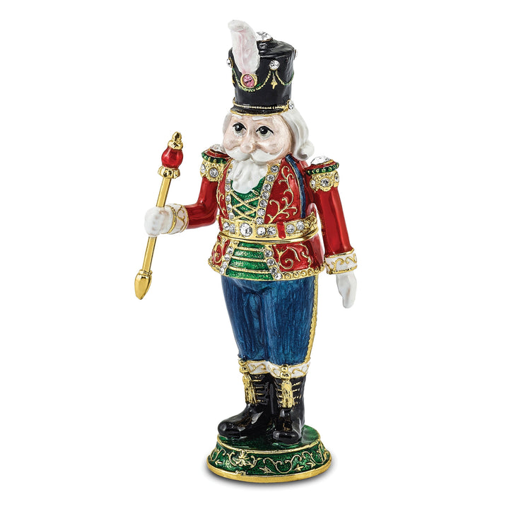 Bejeweled Pewter Multi Color Finish TORSTEN Toy Soldier Trinket Box