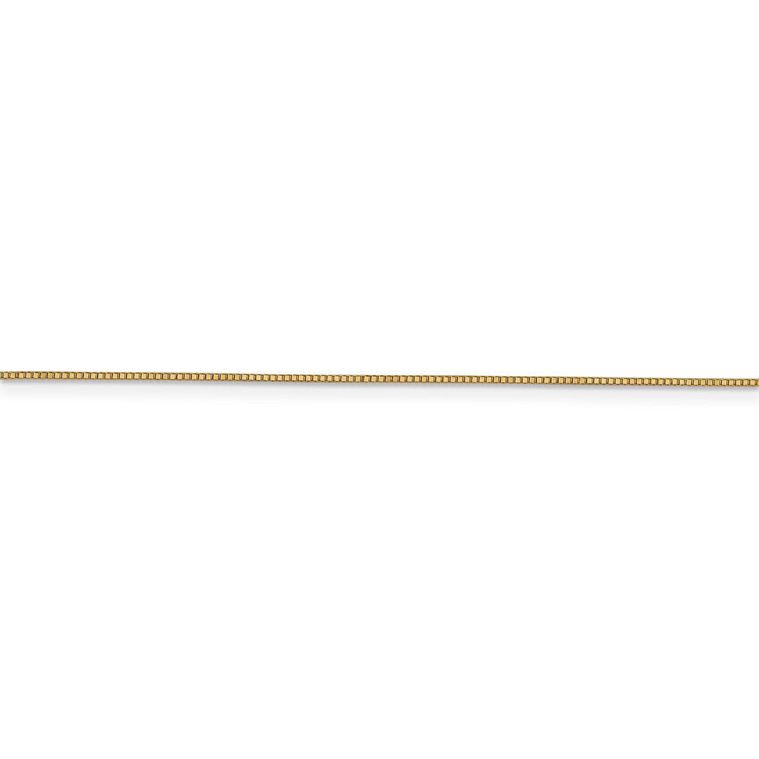 14k Yellow Gold 0.70mm Polish Solid Box Chain