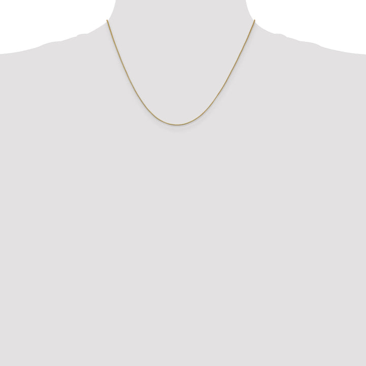 14k Yellow Gold 0.70mm Polish Solid Box Chain