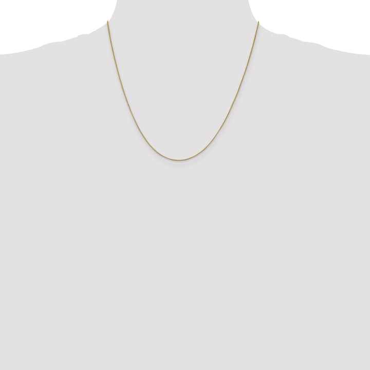 14k Yellow Gold 0.70mm Polish Solid Box Chain