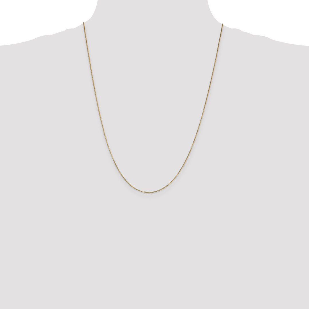 14k Yellow Gold 0.70mm Polish Solid Box Chain