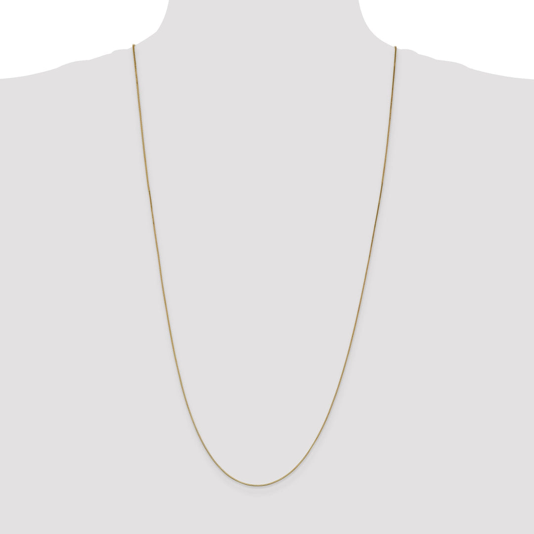 14k Yellow Gold 0.70mm Polish Solid Box Chain